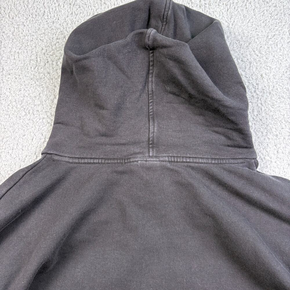 Overtime Hoodie Mens Medium Black Hooded Pullover Bolt Sweatshirt Drawstring - Picture 10 of 15
